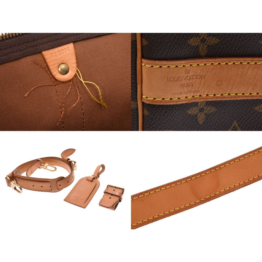 Louis Vuitton Monogram Keepall Bandouliere Brown Leather Boston Bag Strap - Picture 9 of 11